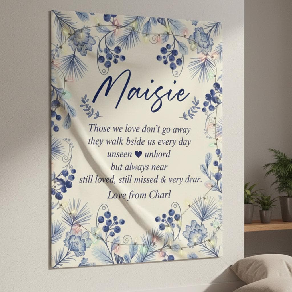 Personalized Memorial Garden Flag: Custom Name, Cemetery Grave Decoration, Sympathy Banner