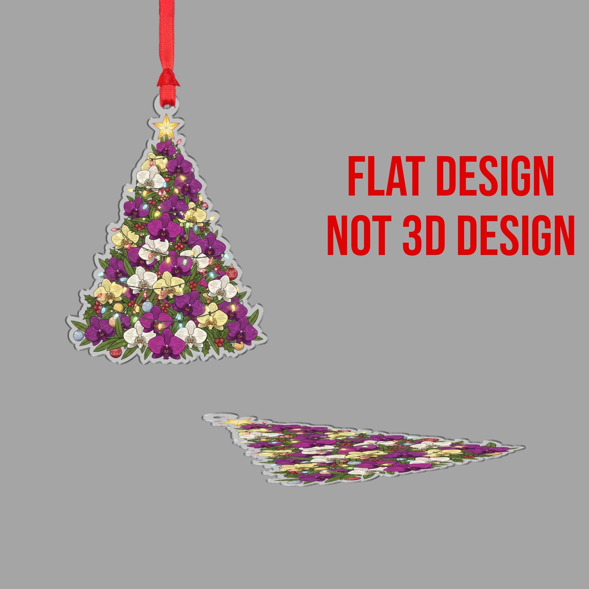 Floral Christmas Tree Ornament – Orchid Lover Holiday Gift