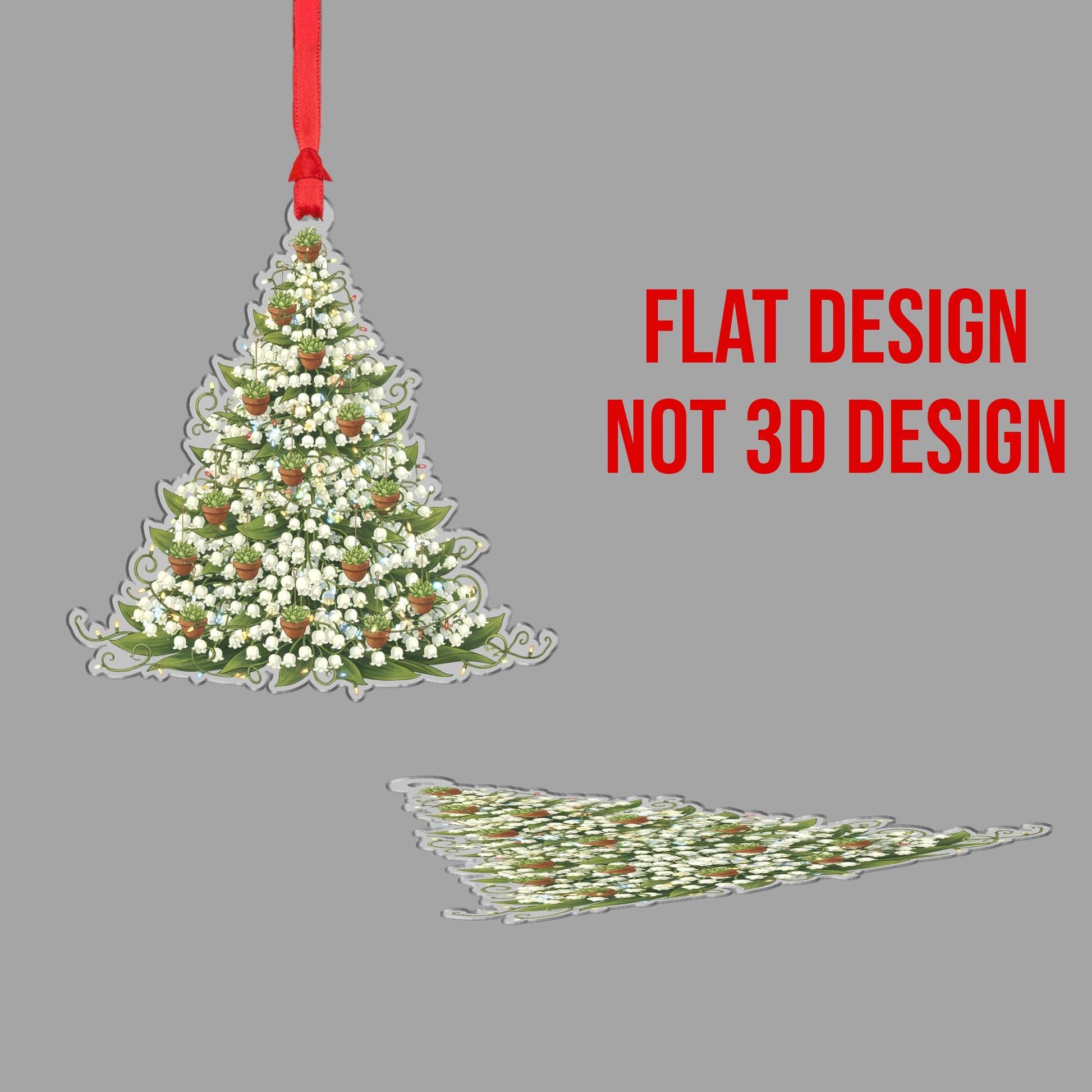 Lily of the Valley Christmas Tree Ornament: Floral Holiday Decoration