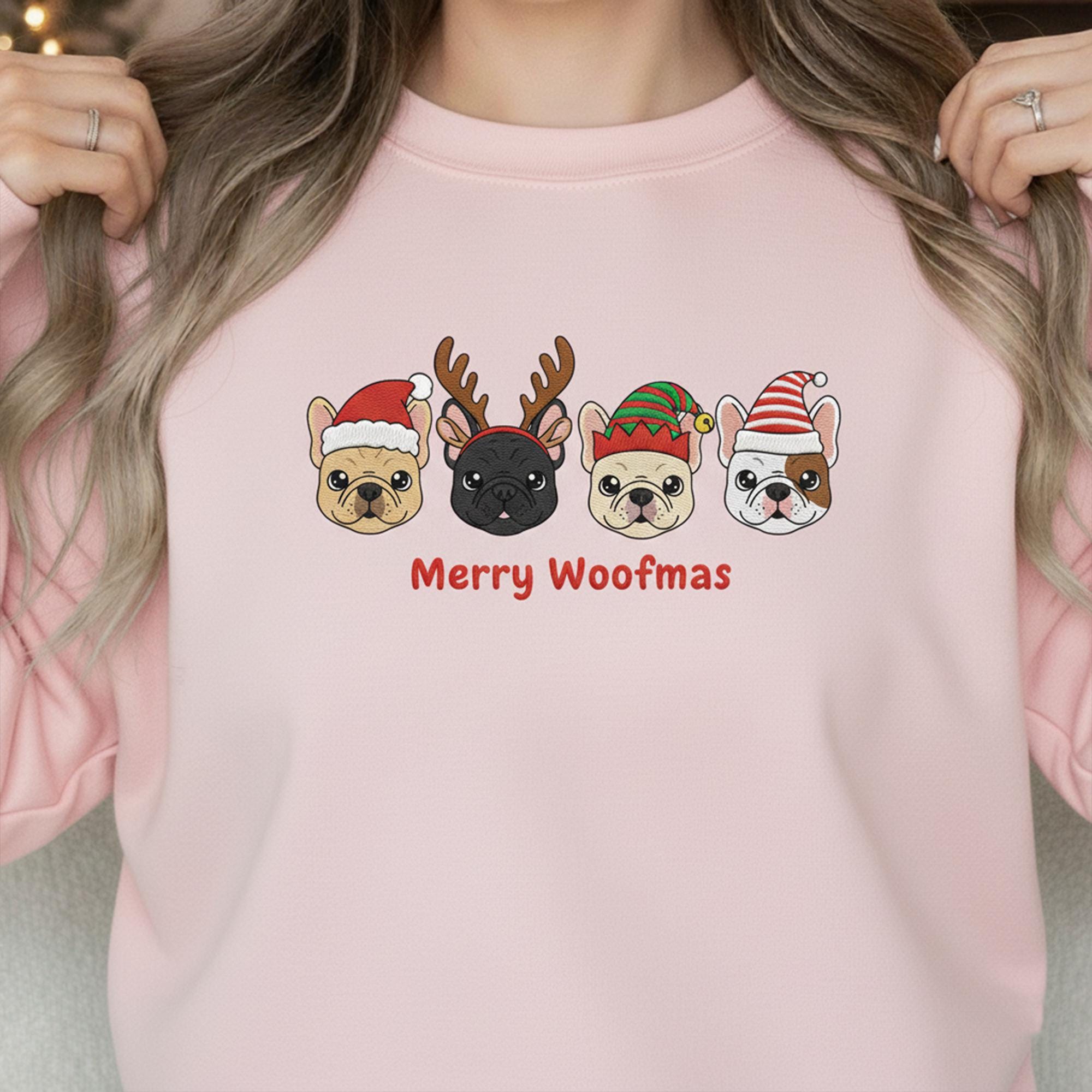 Merry Woofmas French Bulldog Sweatshirt: Festive Holiday Pullover