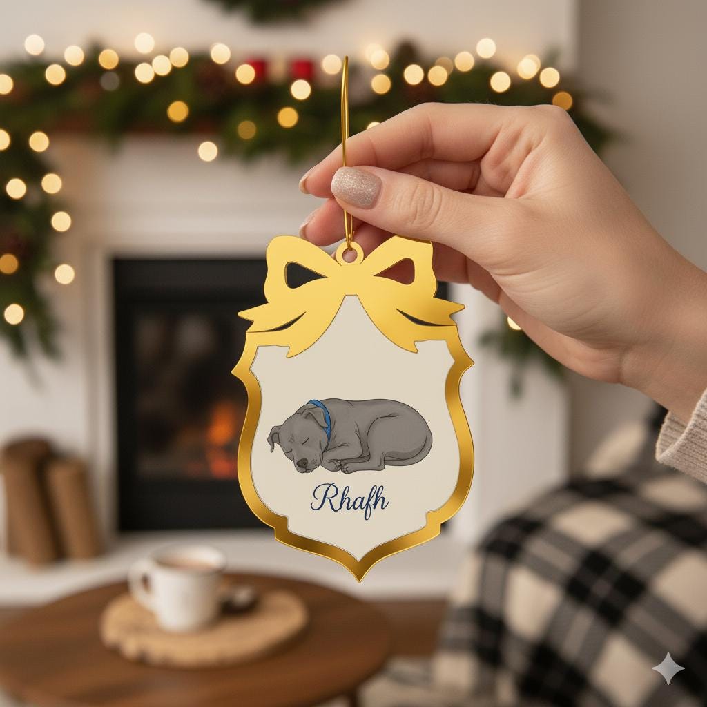 Pet Memorial Ornament – Custom Dog Name Christmas Tree Keepsake