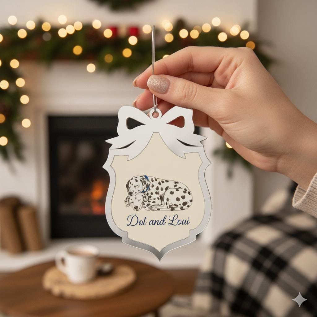 Pet Memorial Ornament – Custom Dog Name Christmas Tree Keepsake