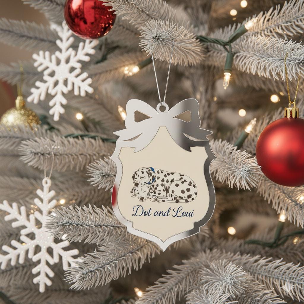 Pet Memorial Ornament – Custom Dog Name Christmas Tree Keepsake