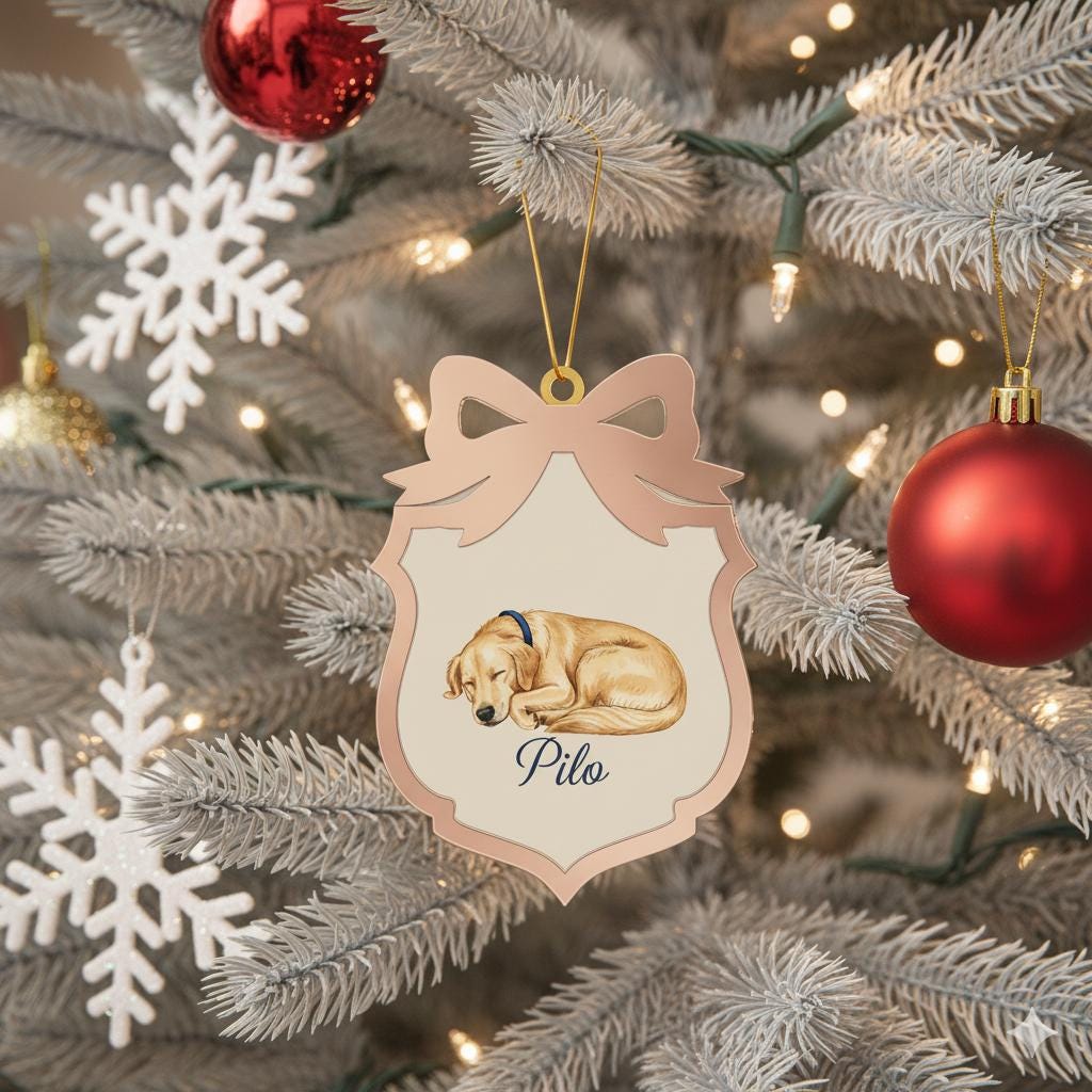 Pet Memorial Ornament – Custom Dog Name Christmas Tree Keepsake