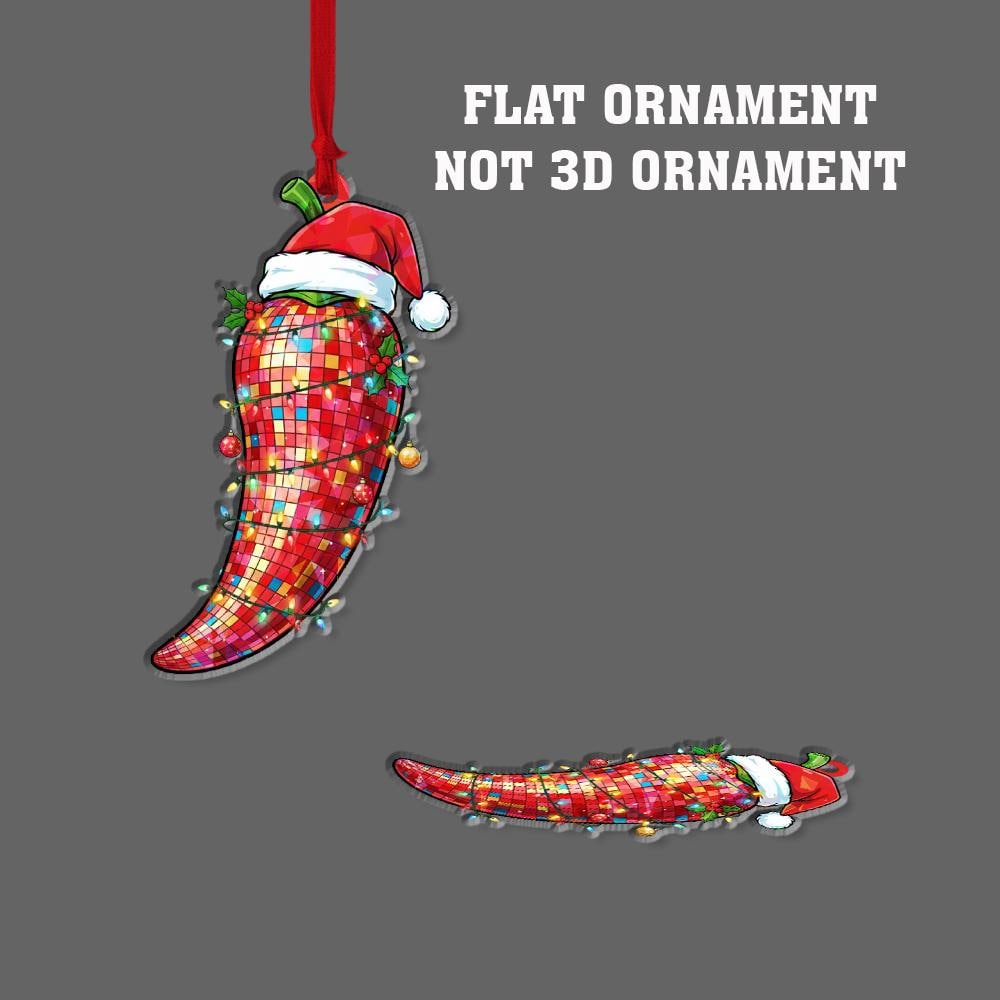 Chili Pepper Christmas Ornament – Funny Spicy Holiday Tree Decoration