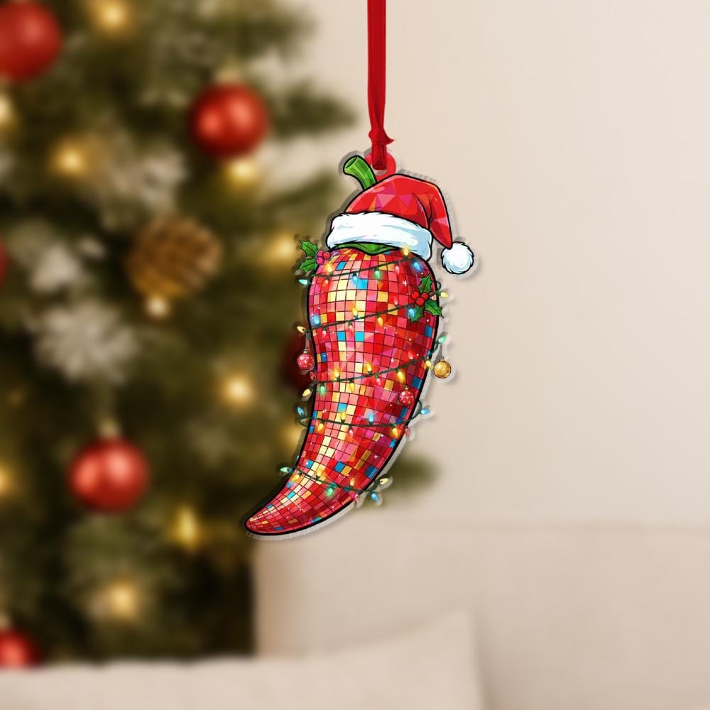 Chili Pepper Christmas Ornament – Funny Spicy Holiday Tree Decoration