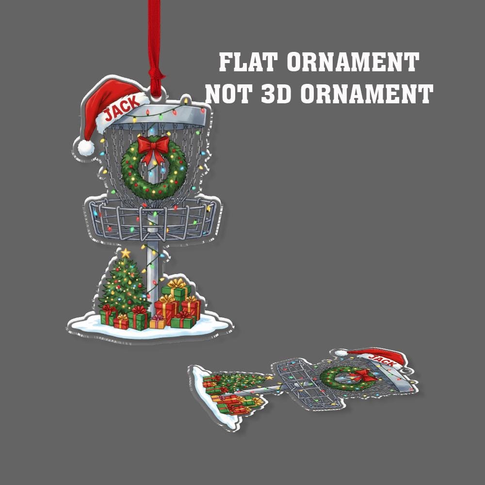 Custom Hologram Disc Golf Christmas Ornament