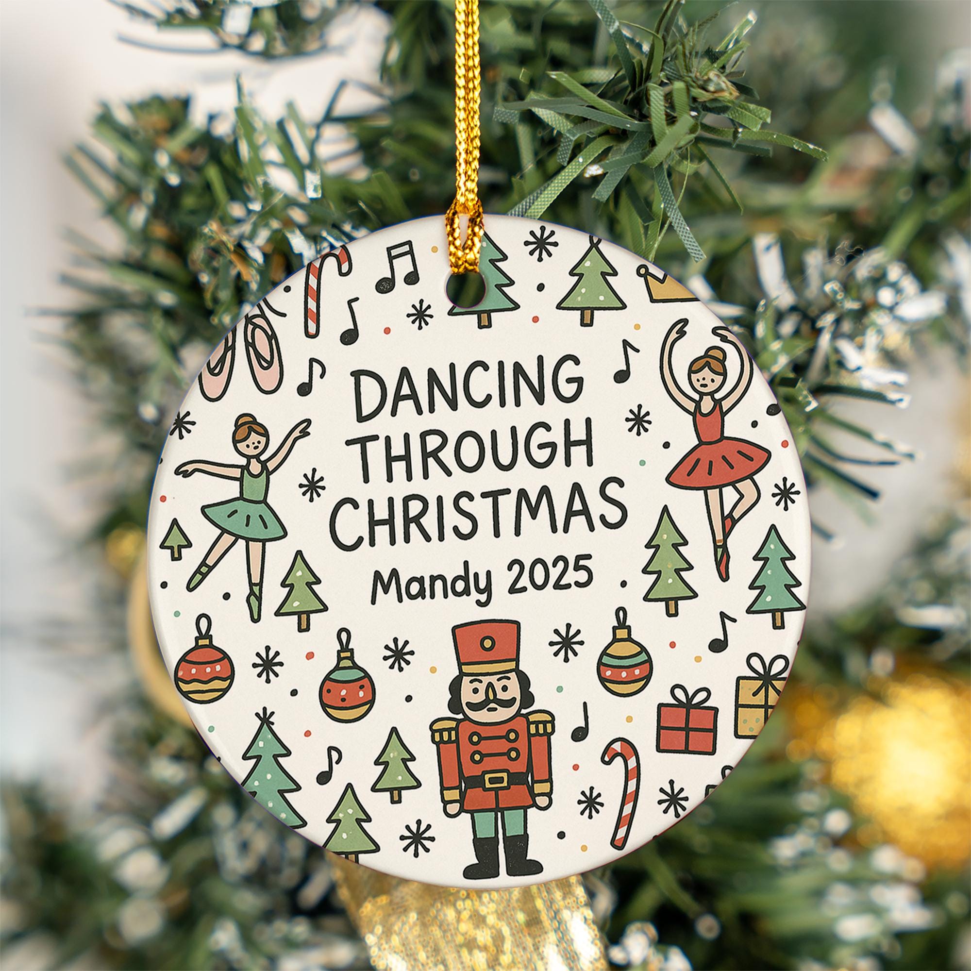 Personalized Ballerina Christmas Ornament, Nutcracker Ballet Dancer Gift