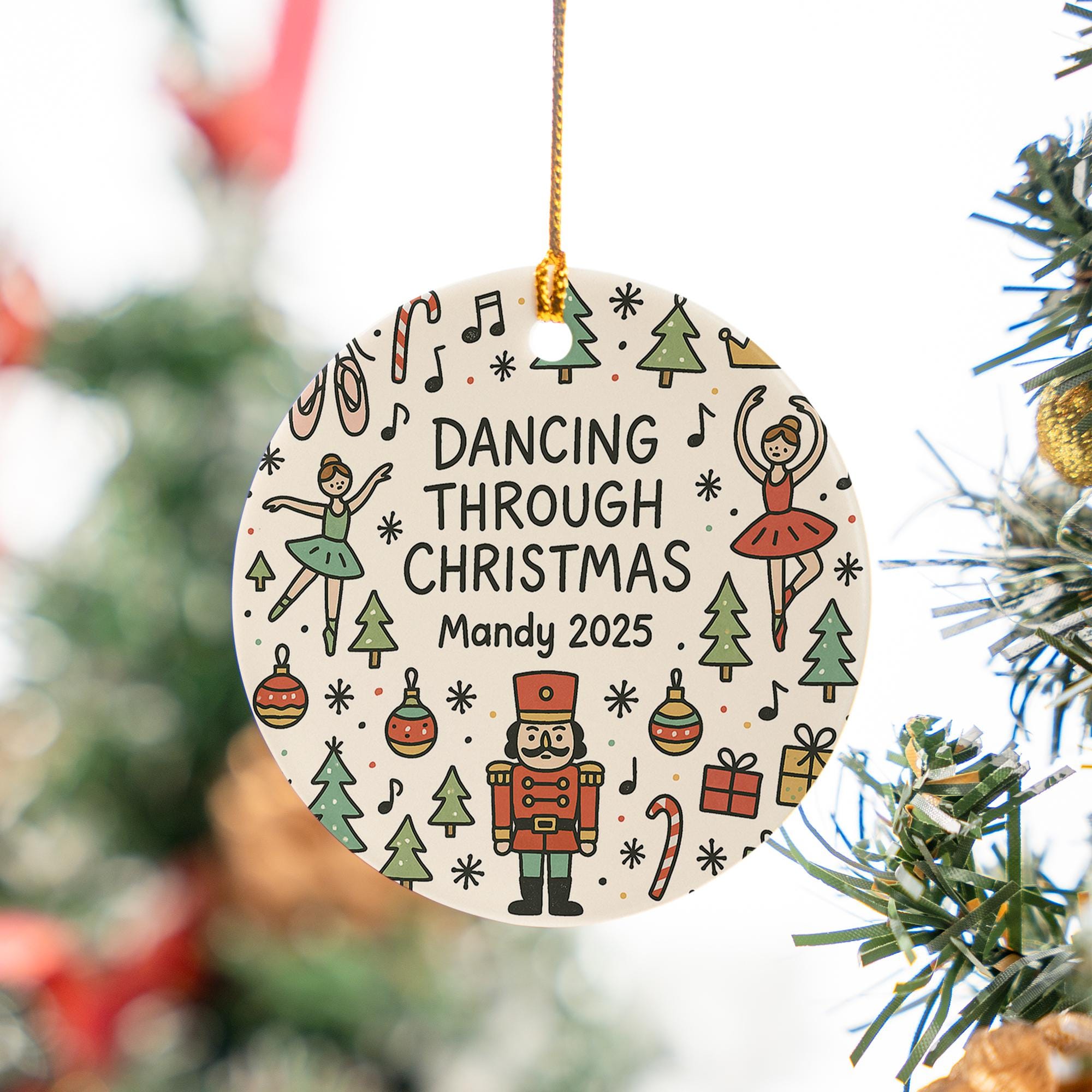 Personalized Ballerina Christmas Ornament, Nutcracker Ballet Dancer Gift
