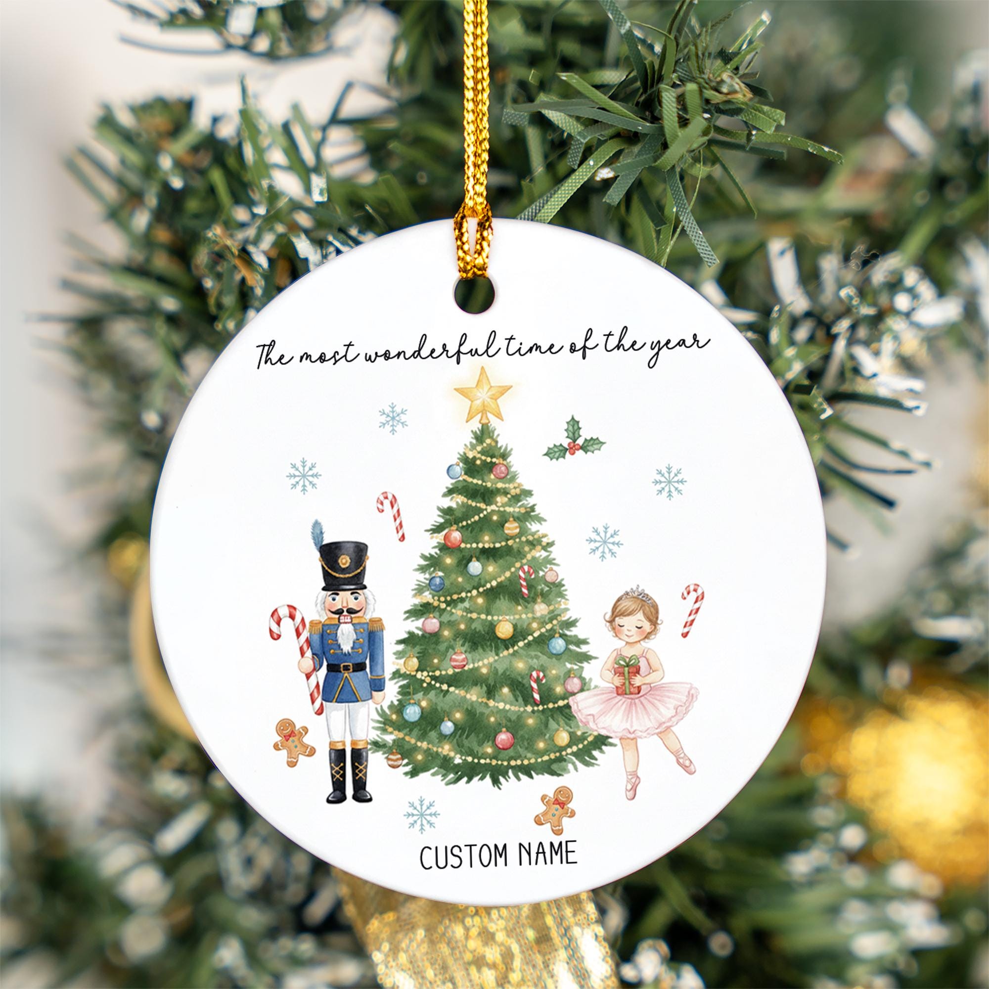 Personalized Nutcracker Ornament - Ballet Dancer Christmas Tree Keepsake Gift