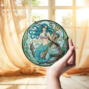 Fantasy Mermaid Suncatcher – Nautical Ocean Window Decoration