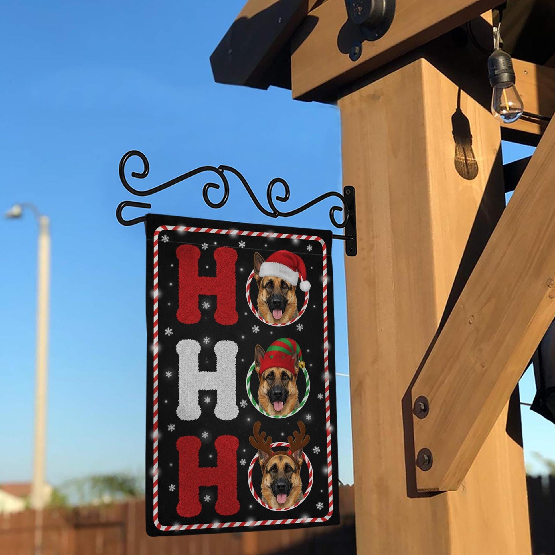 Personalized Dog Photo Flag – Custom Pet Christmas Garden Decor