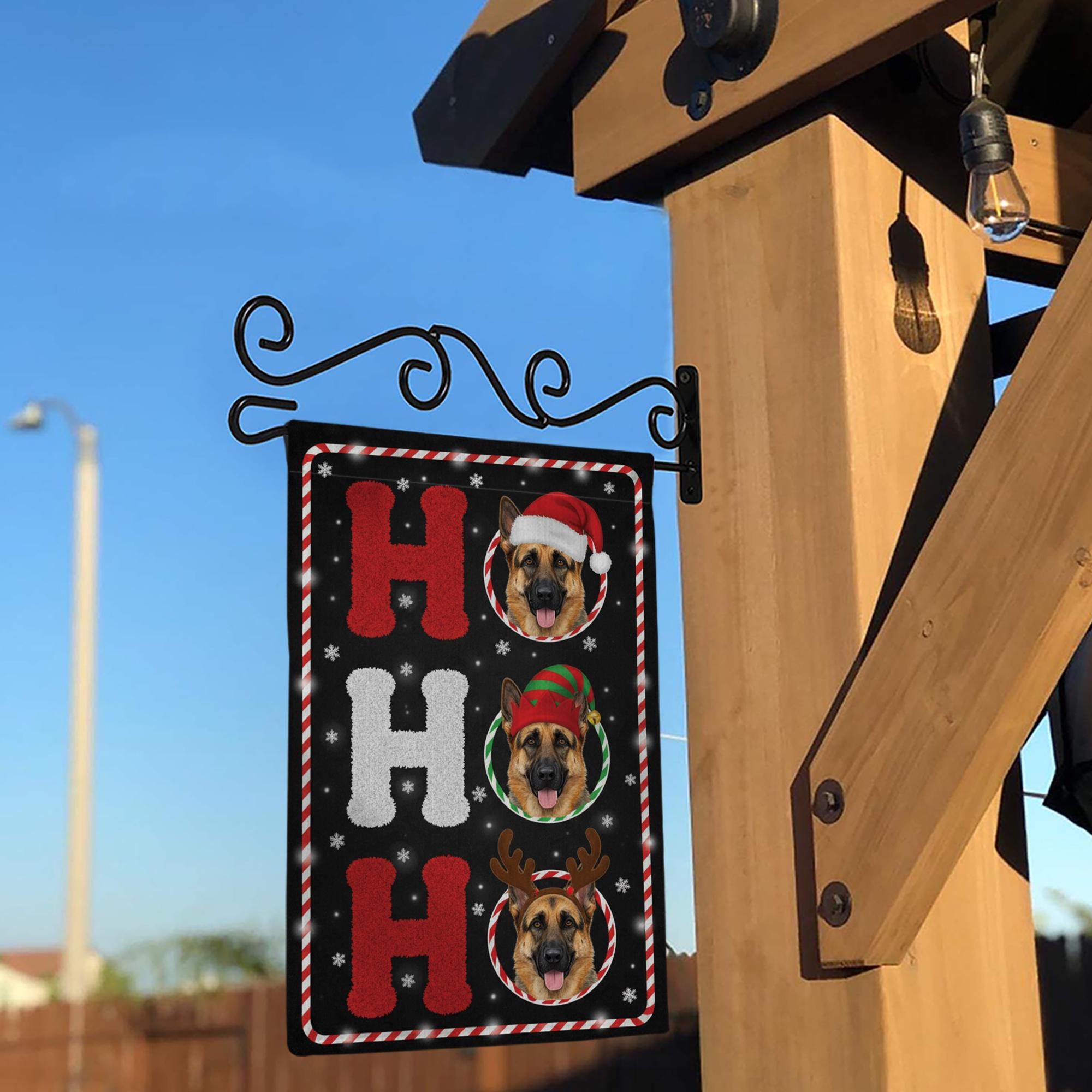 Personalized Dog Photo Flag – Custom Pet Christmas Garden Decor