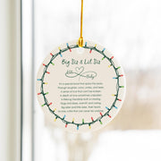 Big Sis Lil Sis Custom Name Ceramic Ornament; Sisterhood Friendship Quote Decor