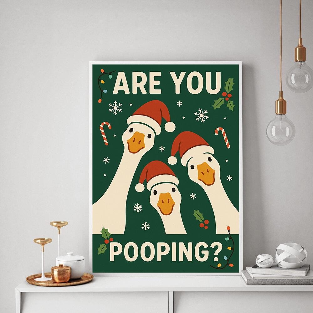 Are You Pooping? Poster – Humorous Wall Art Print
