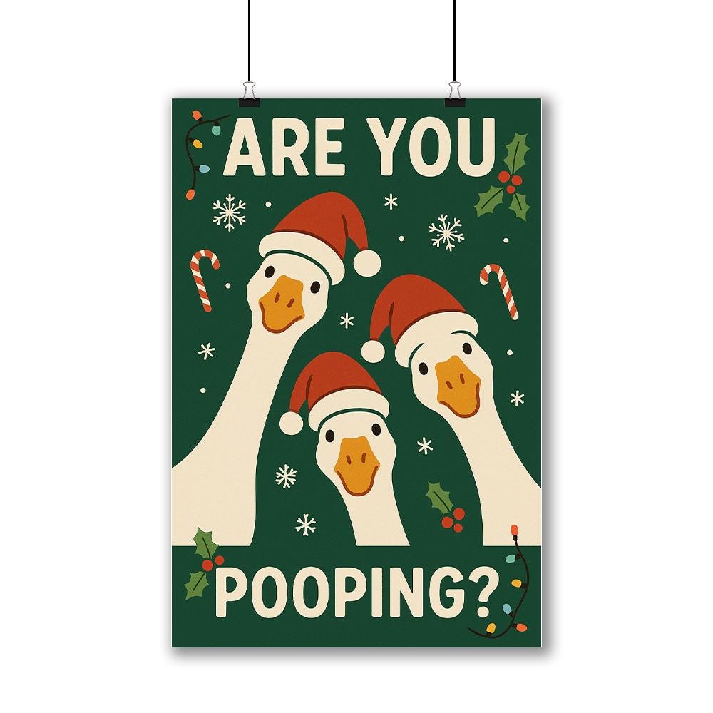 Are You Pooping? Poster – Humorous Wall Art Print