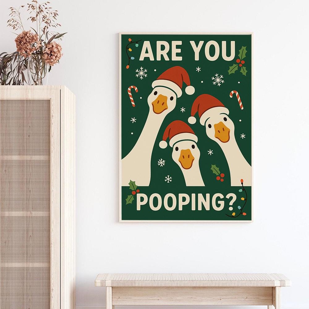 Are You Pooping? Poster – Humorous Wall Art Print