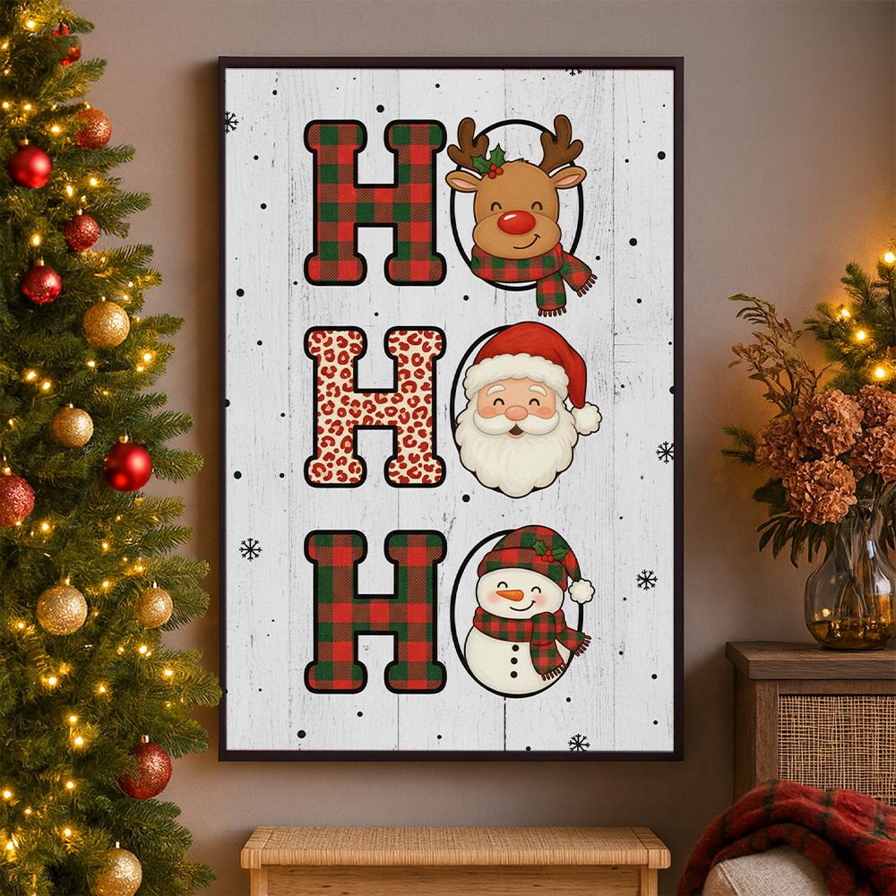 HO HO HO Christmas Poster – Holiday Wall Art Print