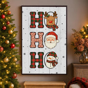 HO HO HO Christmas Poster – Holiday Wall Art Print