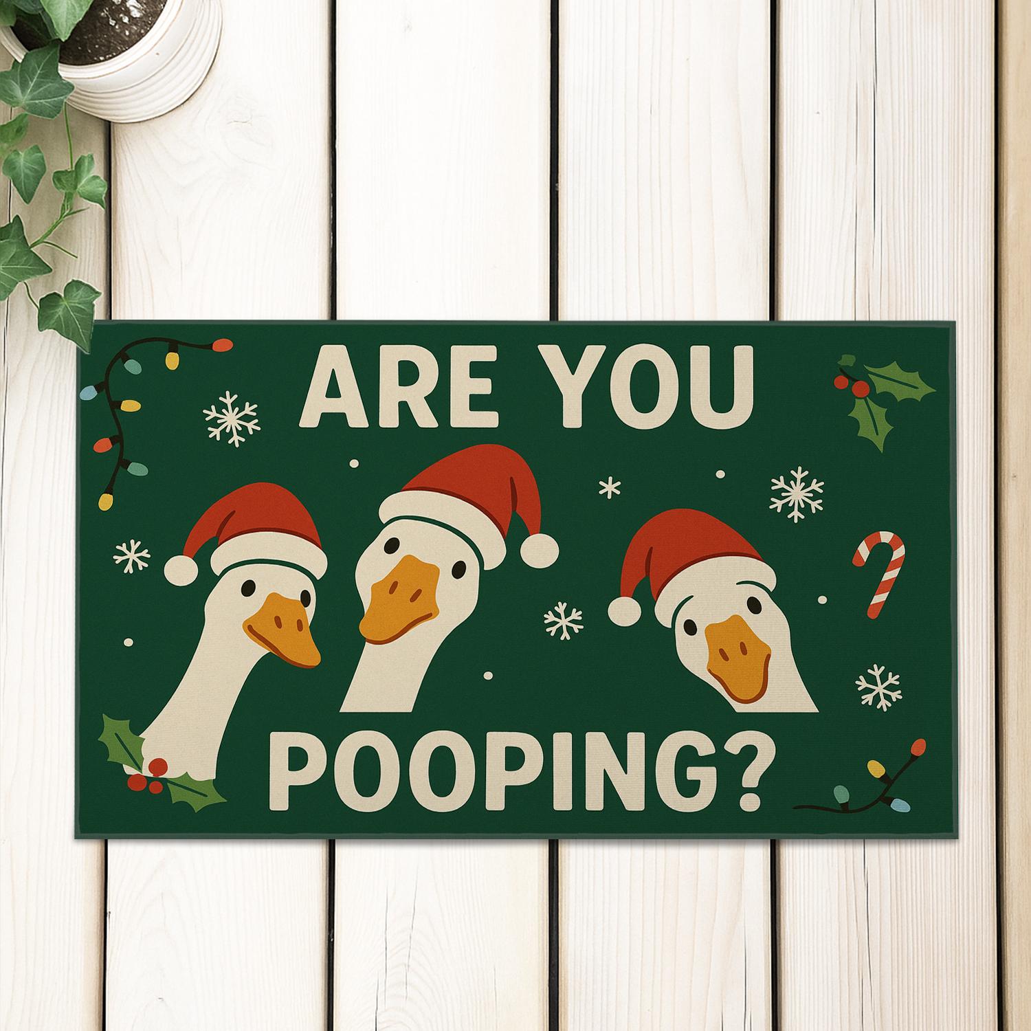 Are You Pooping? Doormat – Humorous Bathroom Entry Mat