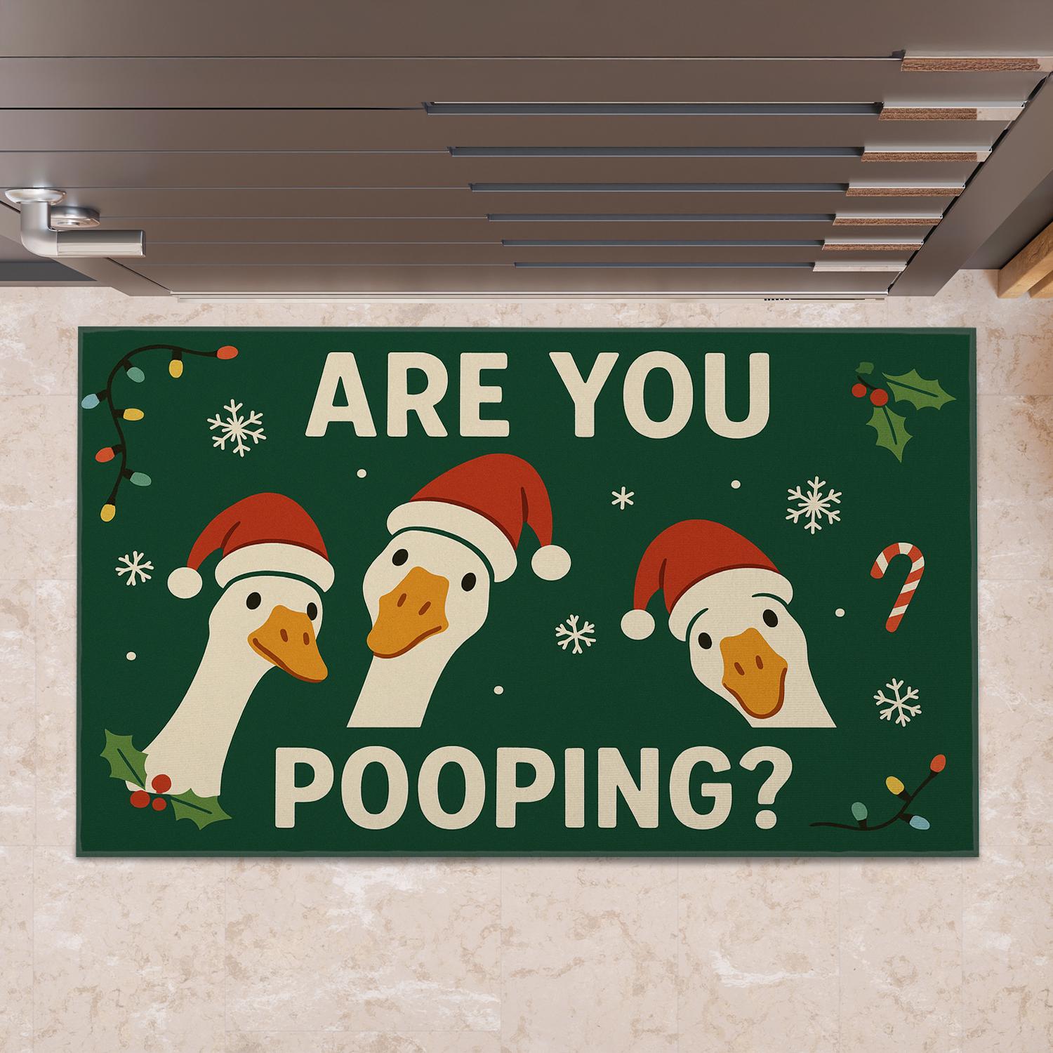 Are You Pooping? Doormat – Humorous Bathroom Entry Mat
