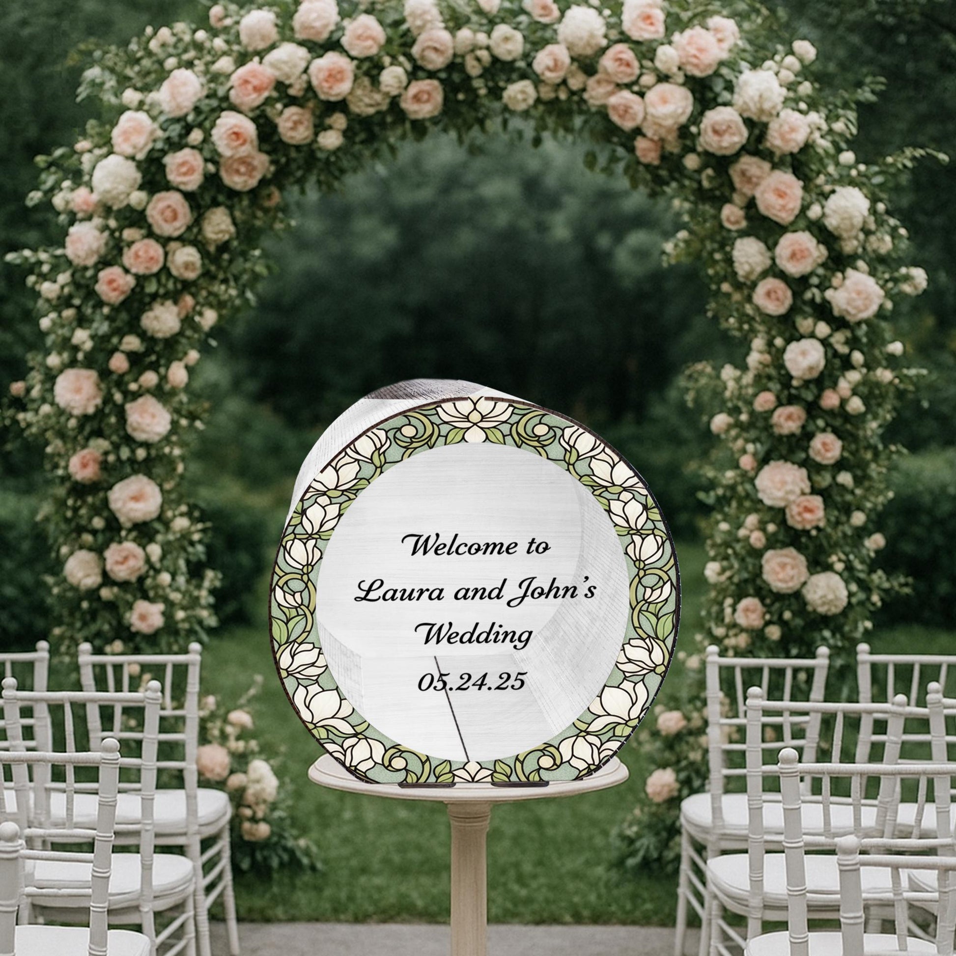 Custom Wedding Card Box: Personalized Name Date Reception Decor image 2