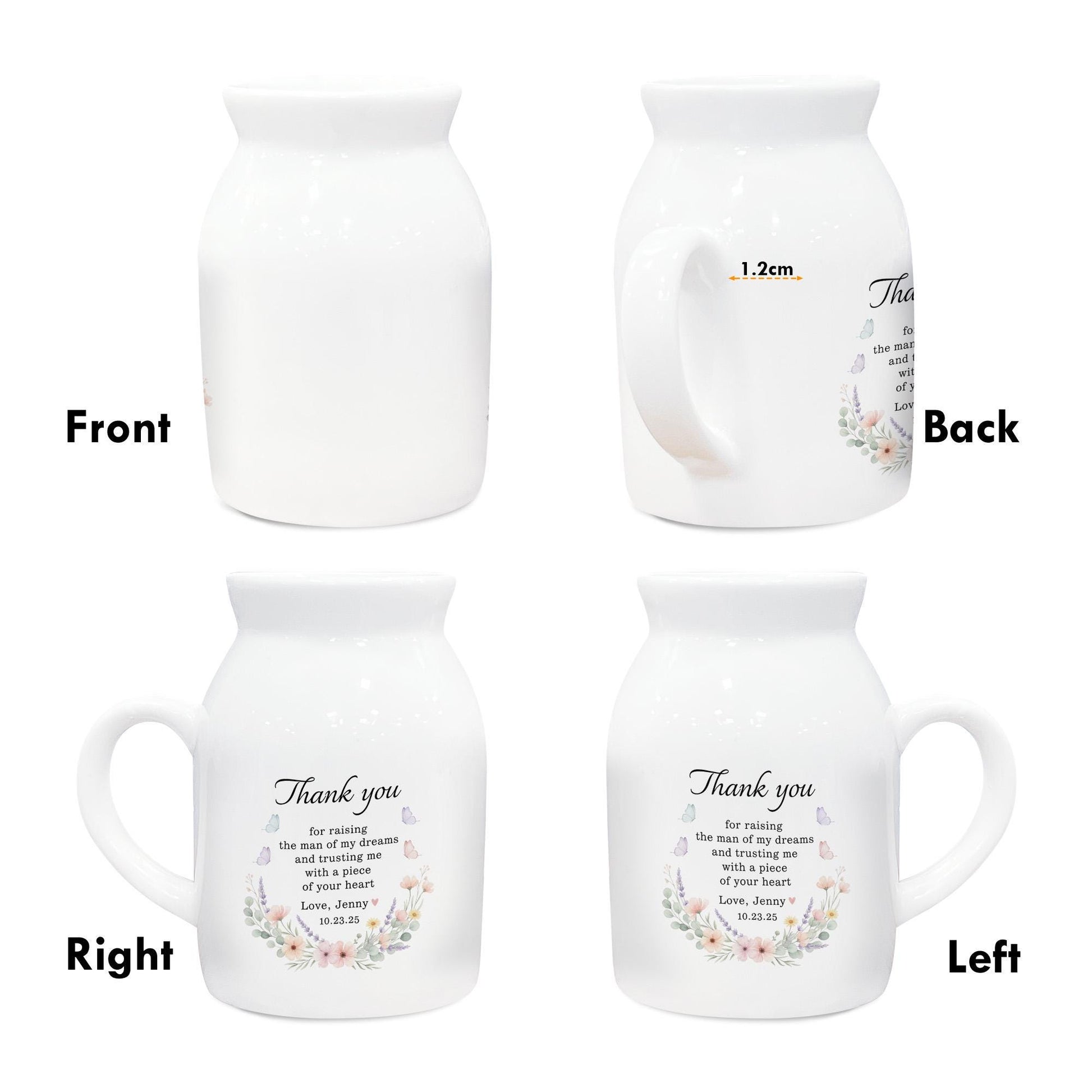 Custom Man of My Dreams Flower Vase - Future Mother In Law Gift image 3