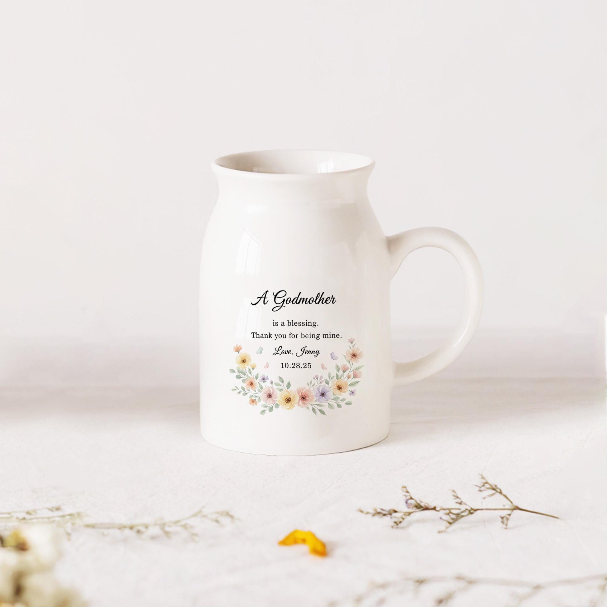 Godmother Blessing Flower Vase - Personalized Godparent Thank You Gift image 5