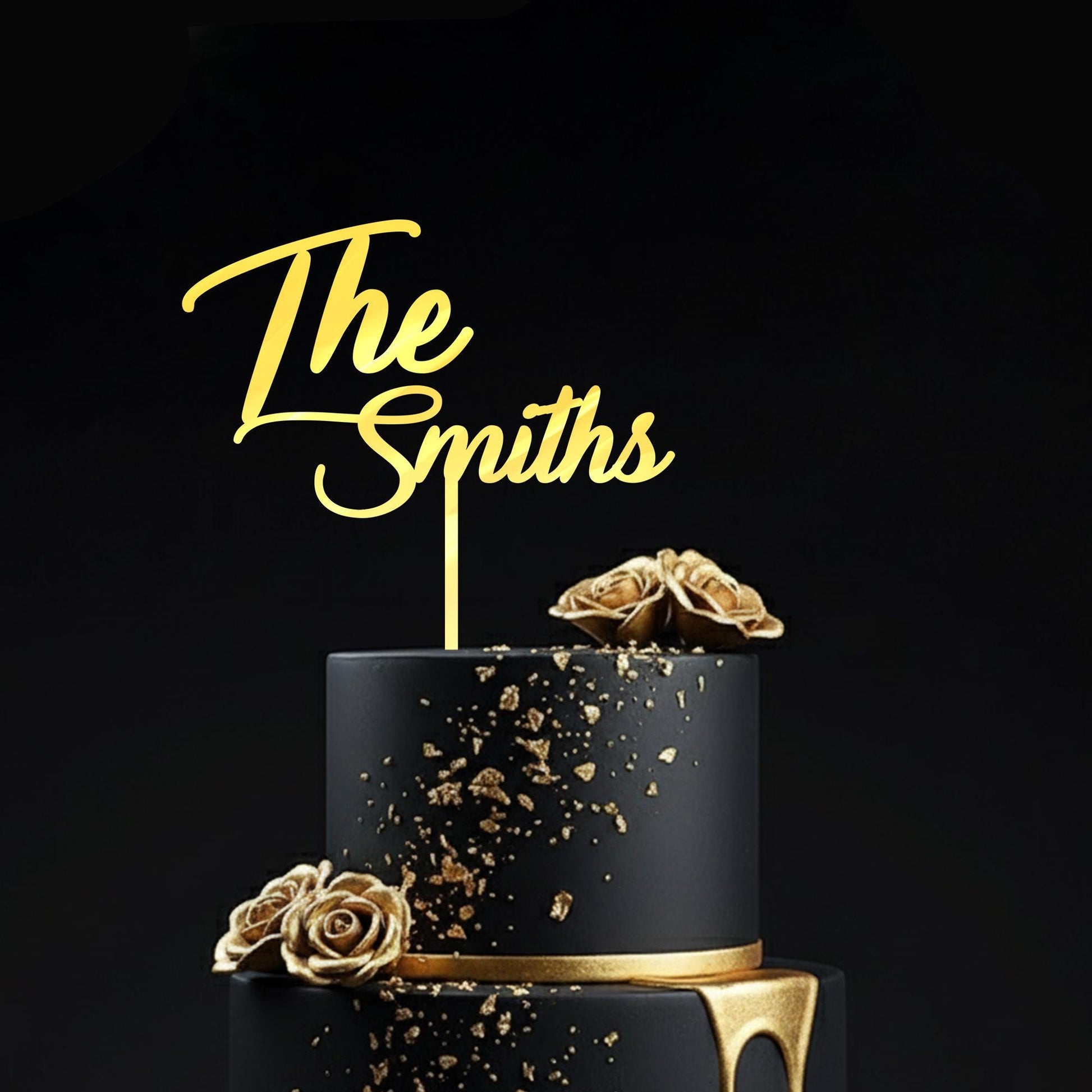 Custom Acrylic Family Name Wedding Cake Topper image 2