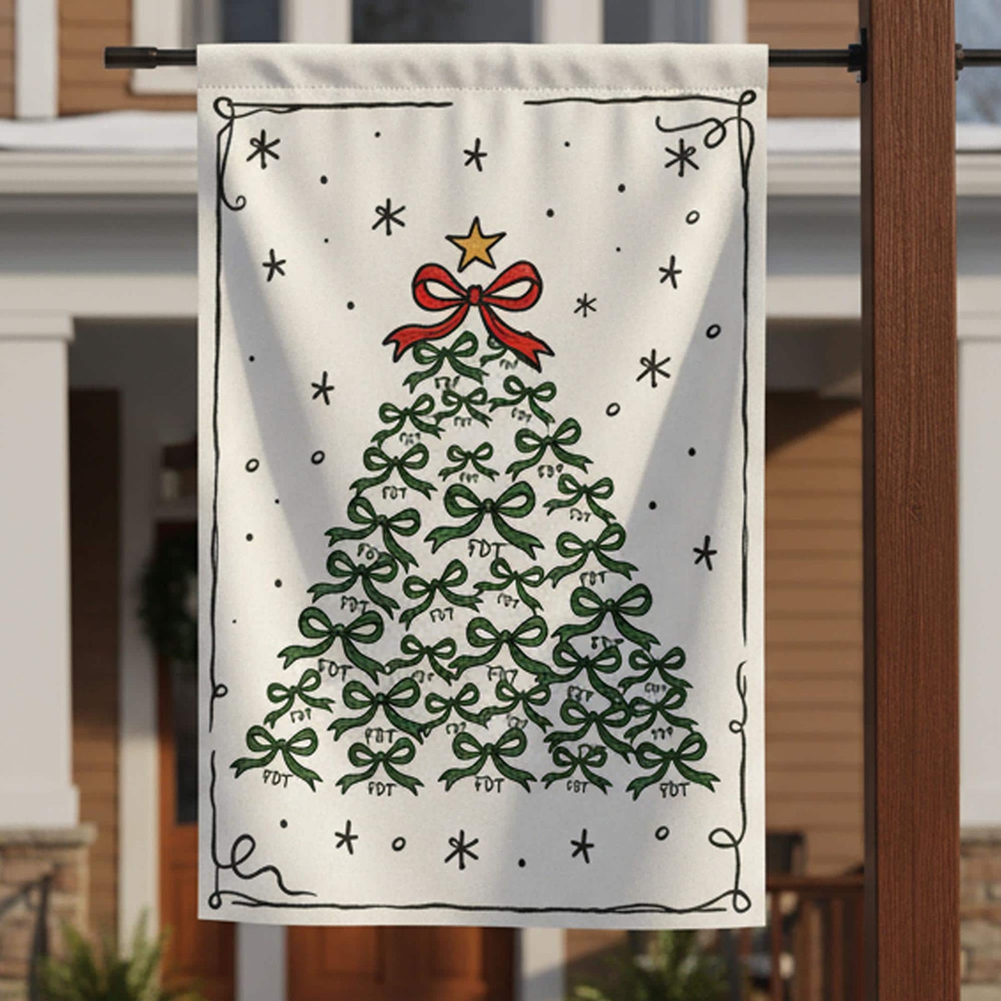 Coquette Bow Christmas Tree Flag: Fdt Flag image 1