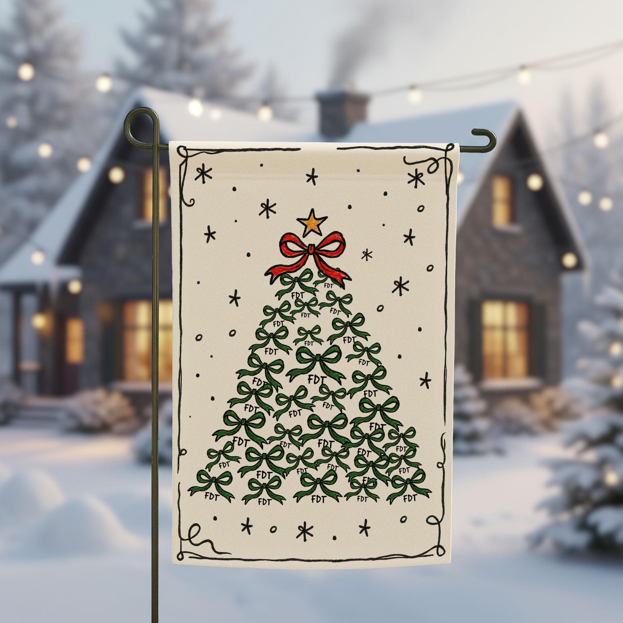 Coquette Bow Christmas Tree Flag: Fdt Flag image 4