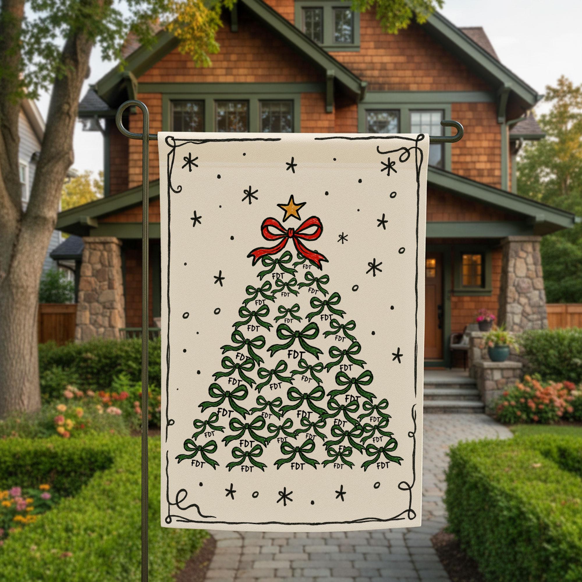 Coquette Bow Christmas Tree Flag: Fdt Flag image 2