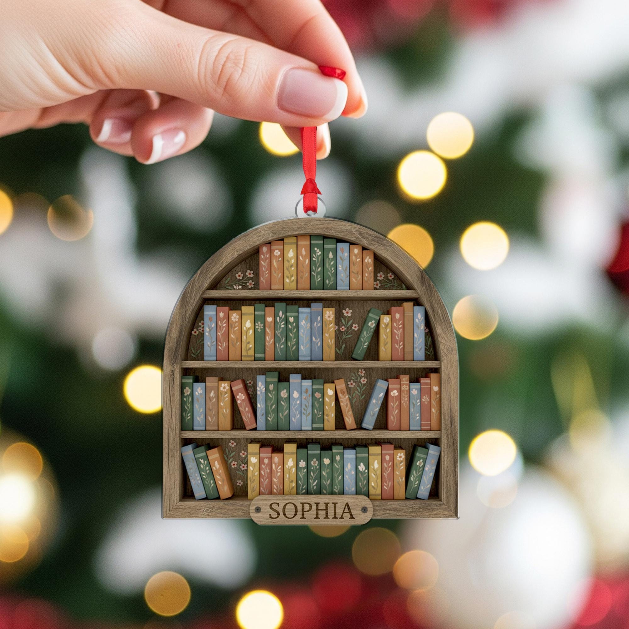 Personalized Book-Shelf Ornament: Unique Gift for Book Lovers image 5