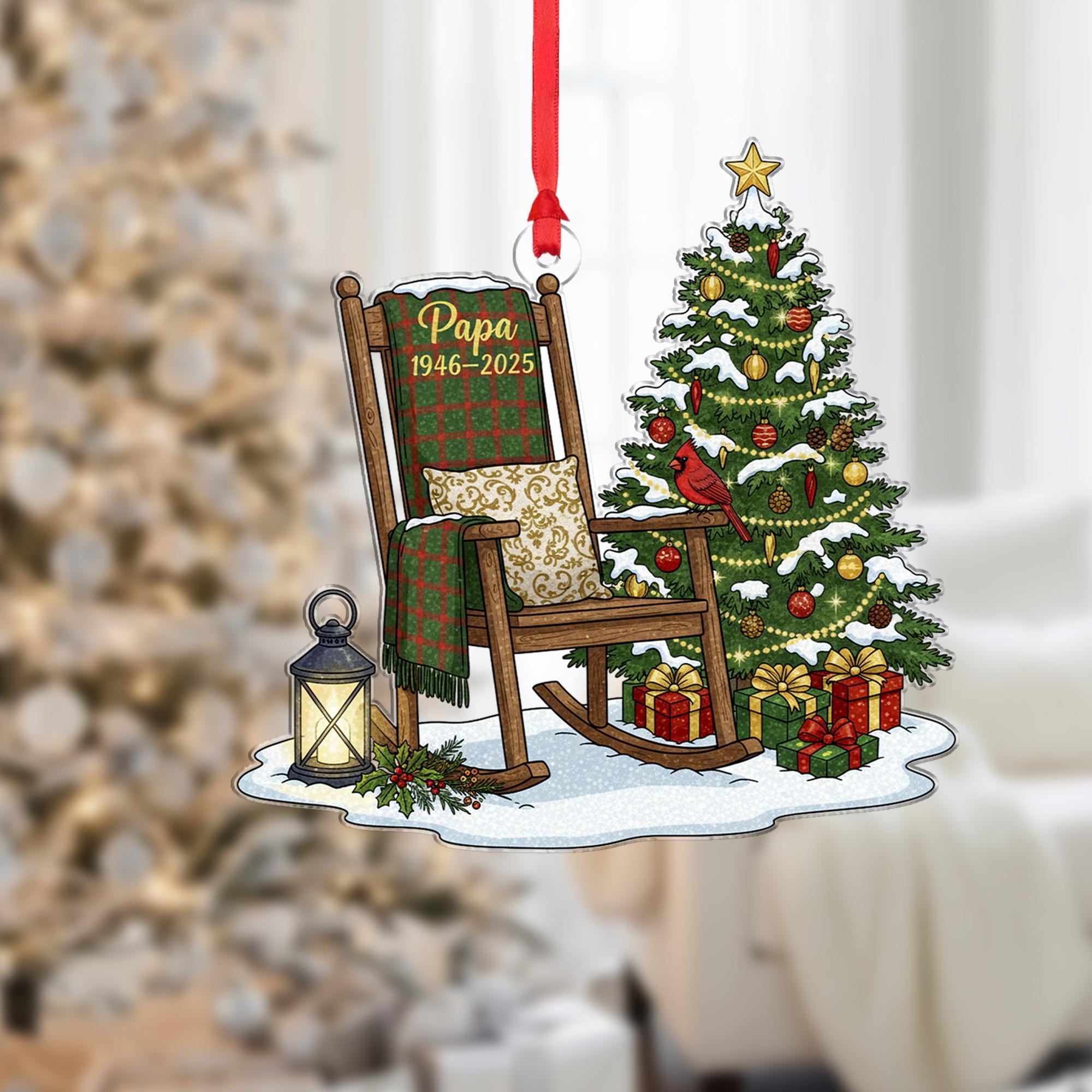 Personalized Memorial Christmas Ornament: In Memory Keepsake Gift