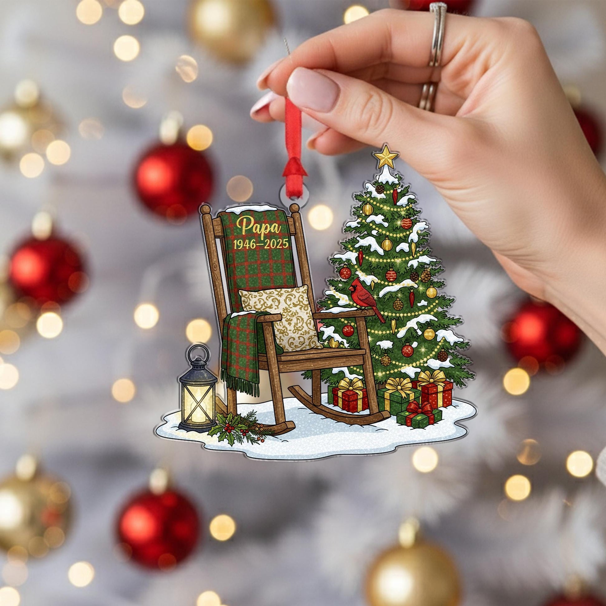 Personalized Memorial Christmas Ornament: In Memory Keepsake Gift