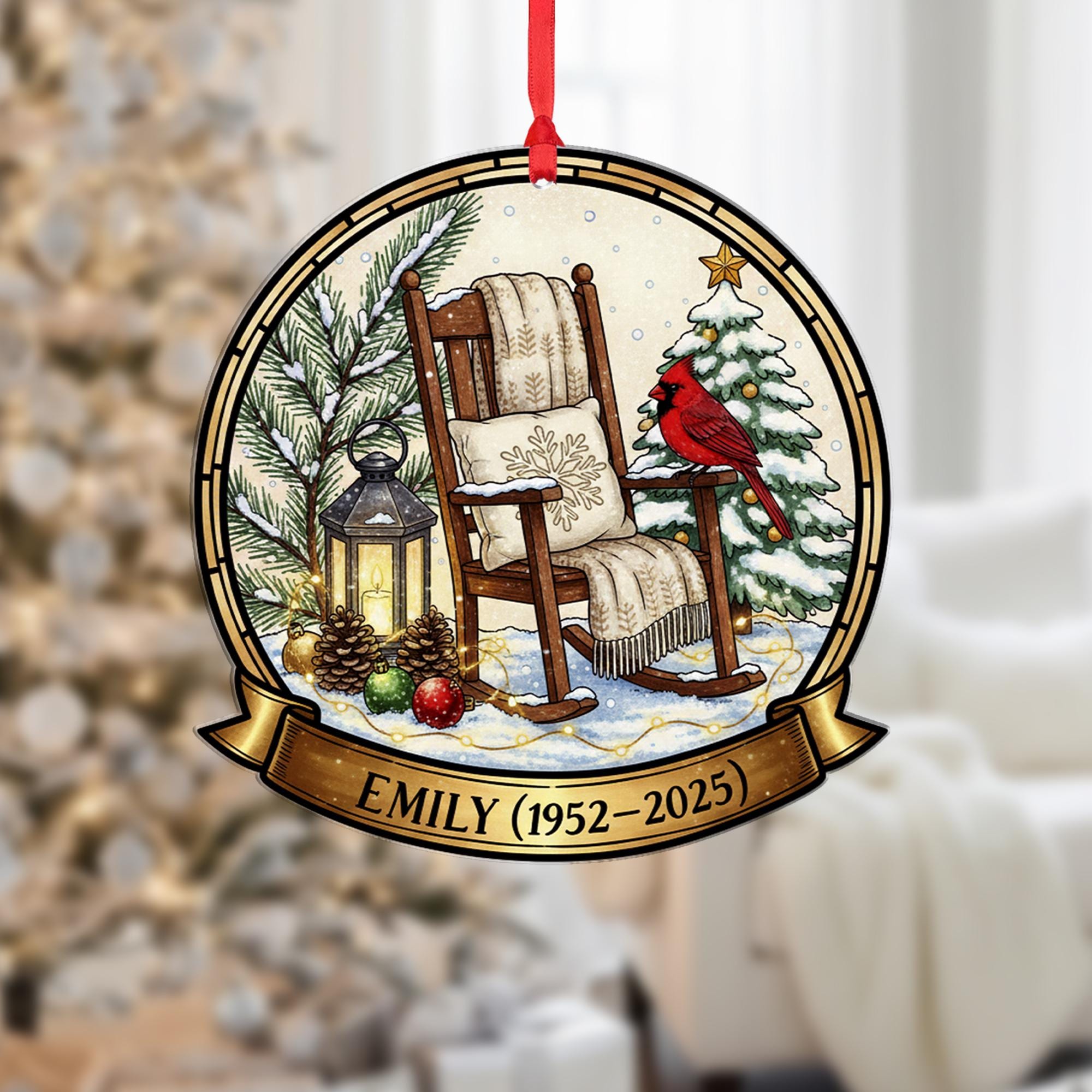 Personalized Memorial Ornament: In Memory Christmas Keepsake
