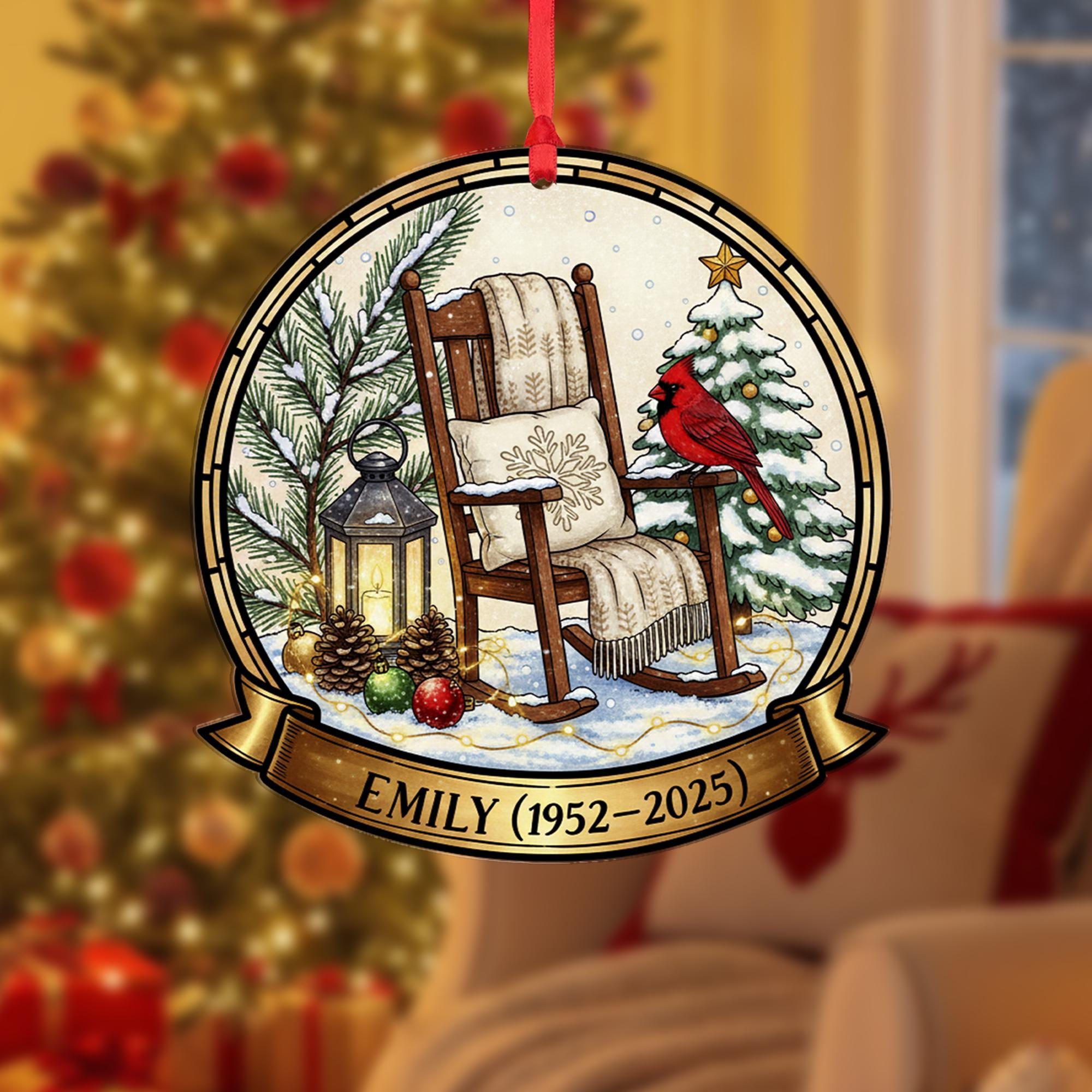 Personalized Memorial Ornament: In Memory Christmas Keepsake