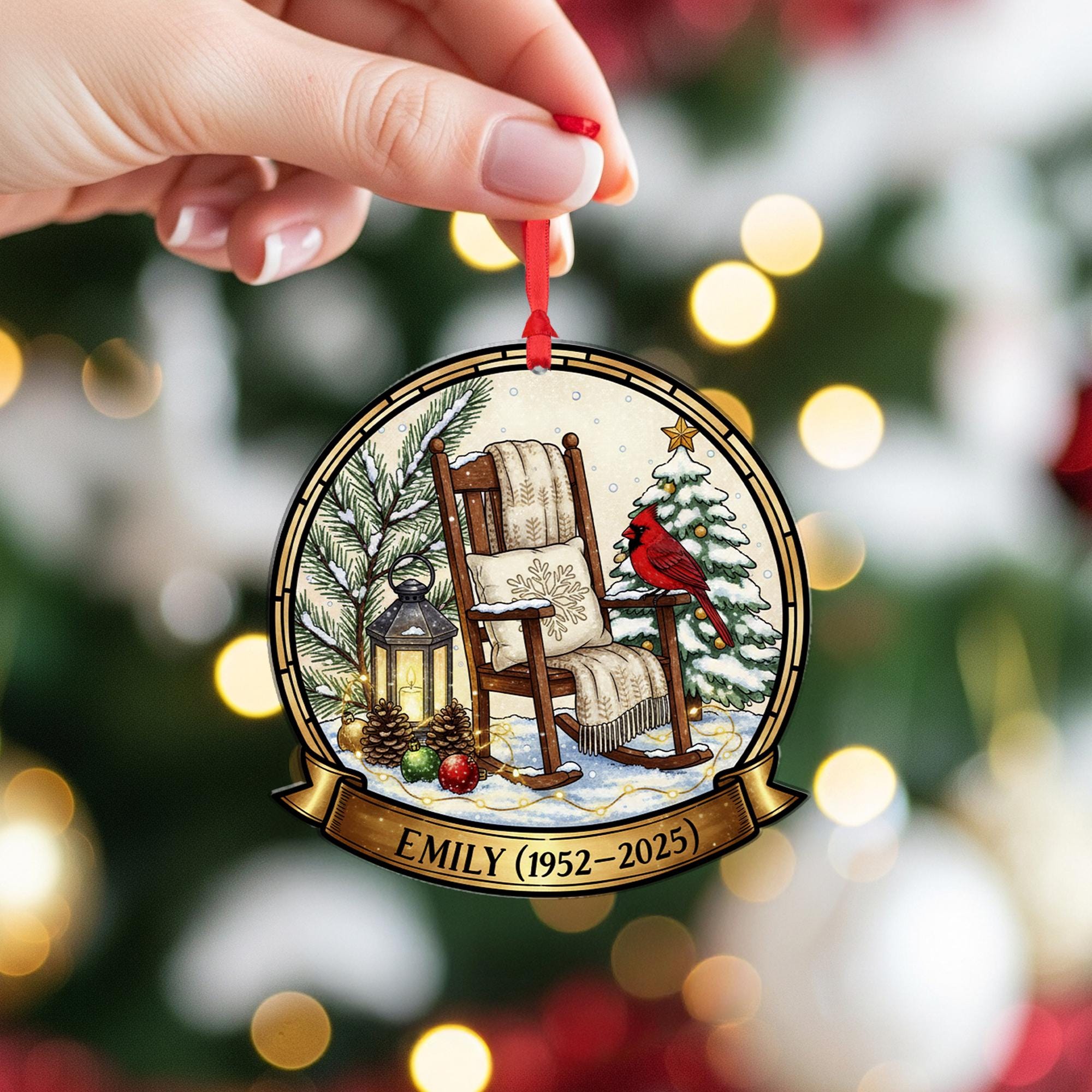 Personalized Memorial Ornament: In Memory Christmas Keepsake