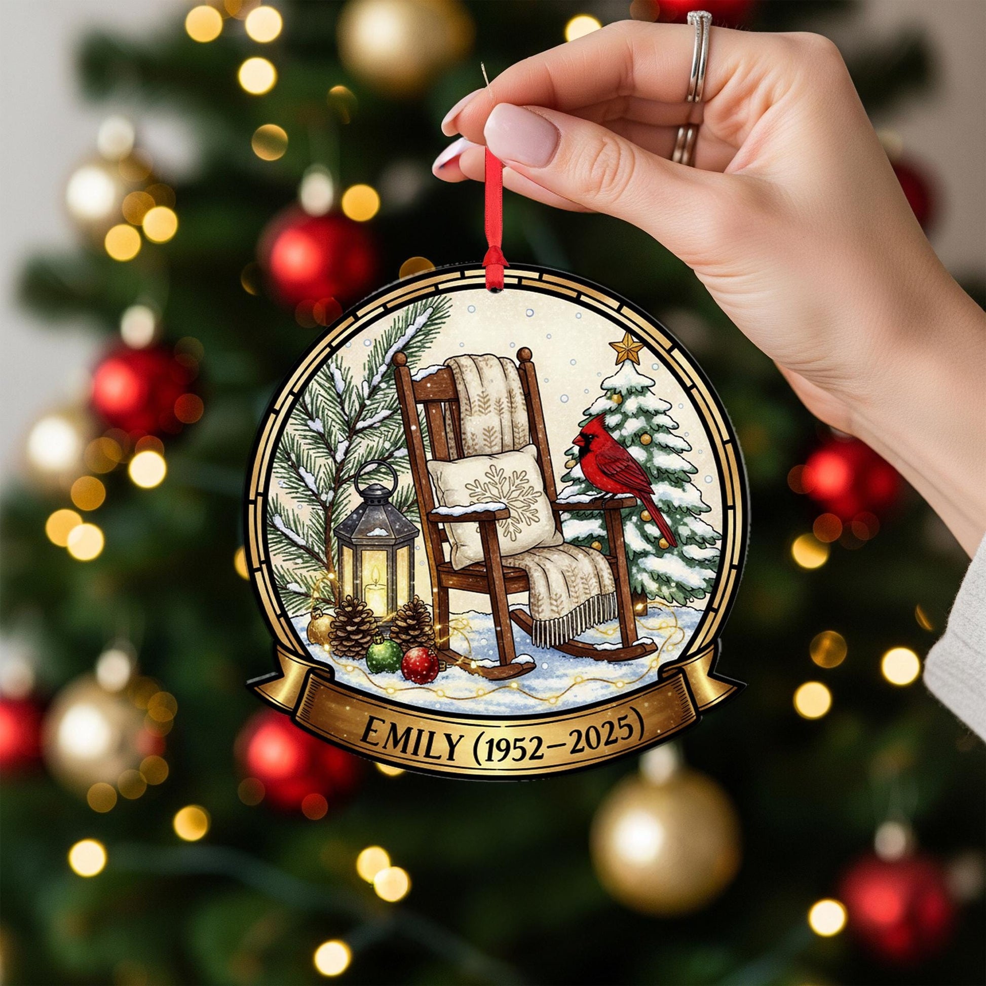 Personalized Memorial Ornament: In Memory Christmas Keepsake