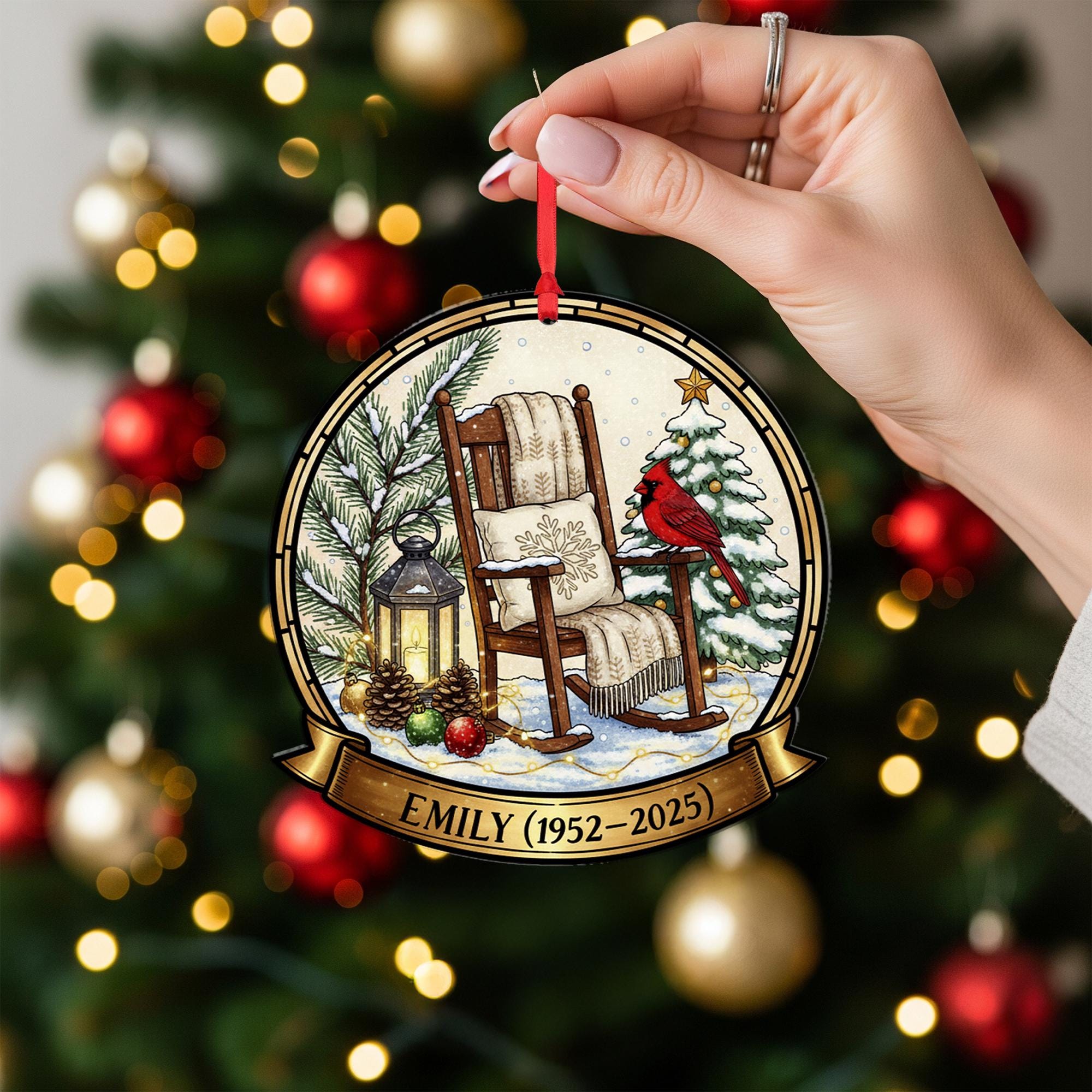 Personalized Memorial Ornament: In Memory Christmas Keepsake