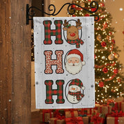 Personalized Polyester Garden Flag “HO HO HO” – Christmas Yard Banner, Double-Sided Outdoor Flag