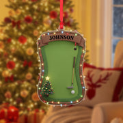 Personalized Golf Ornament, Custom Name Christmas Tree Gift for Golfer