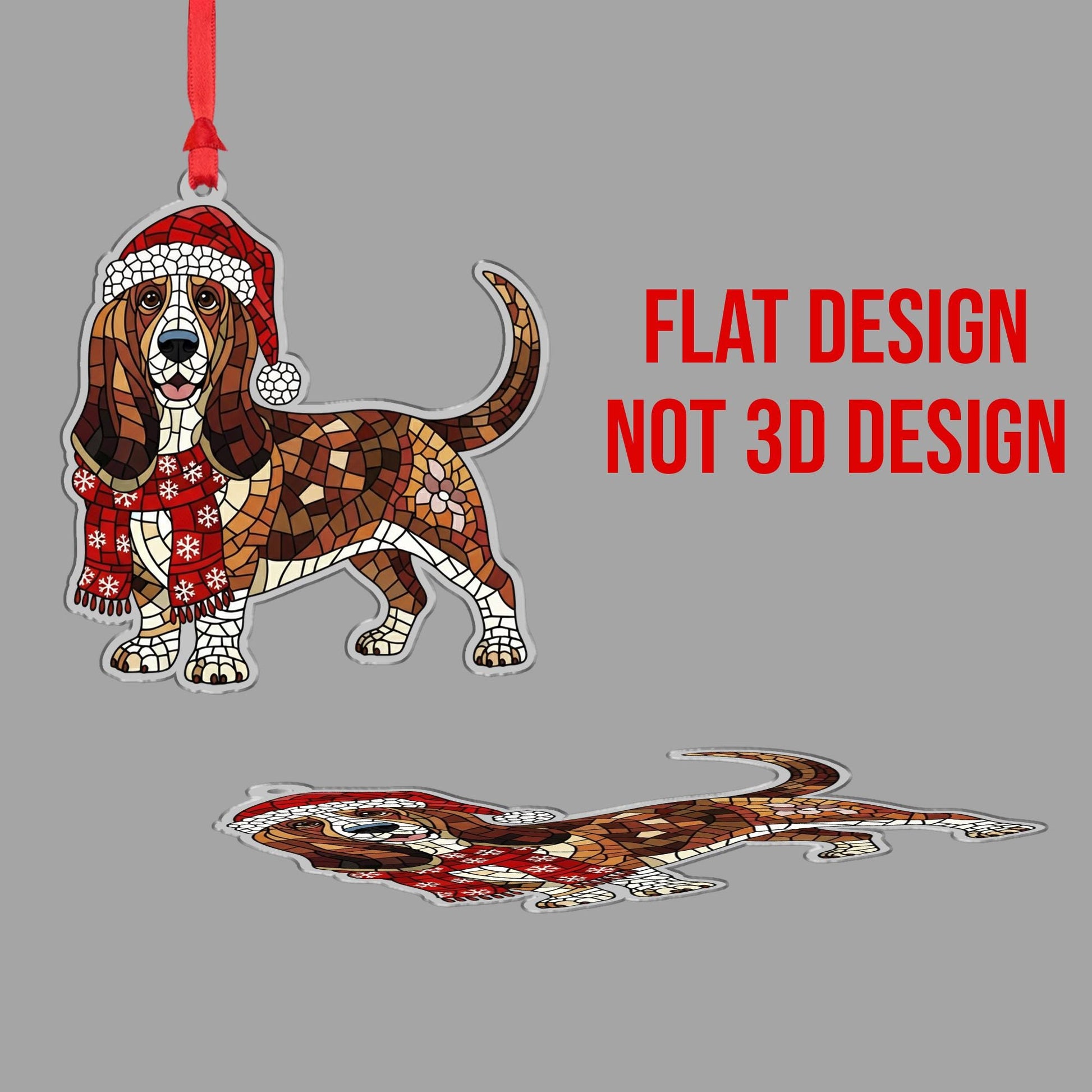 Personalized Dog Mosaic Ornament – Pet Portrait Keepsake
