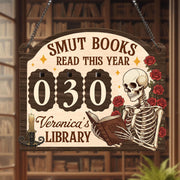 Funny Custom Smut Book Tracker Sign: Reading Tracker Wall Decor image 1