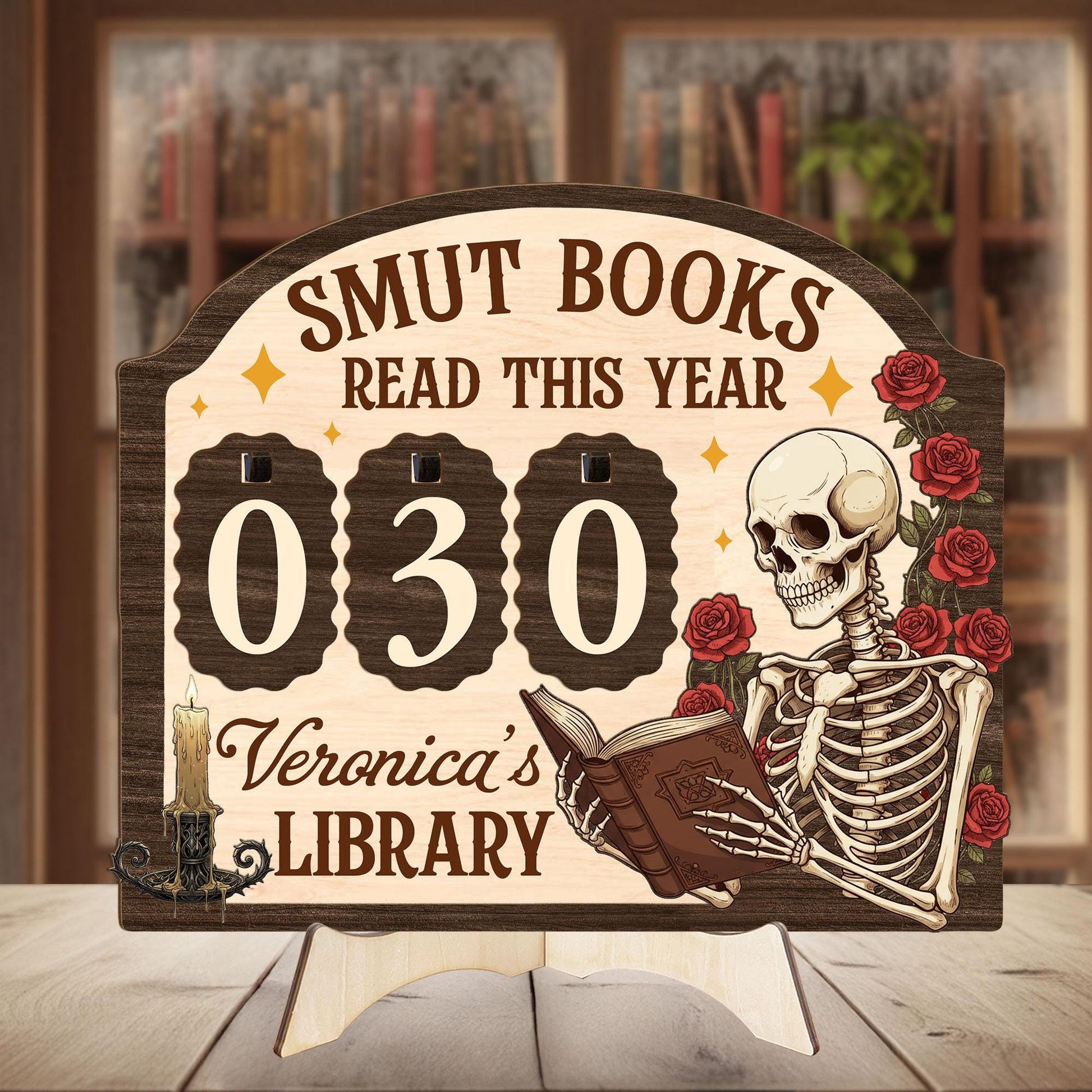 Funny Custom Smut Book Tracker Sign: Reading Tracker Wall Decor image 3