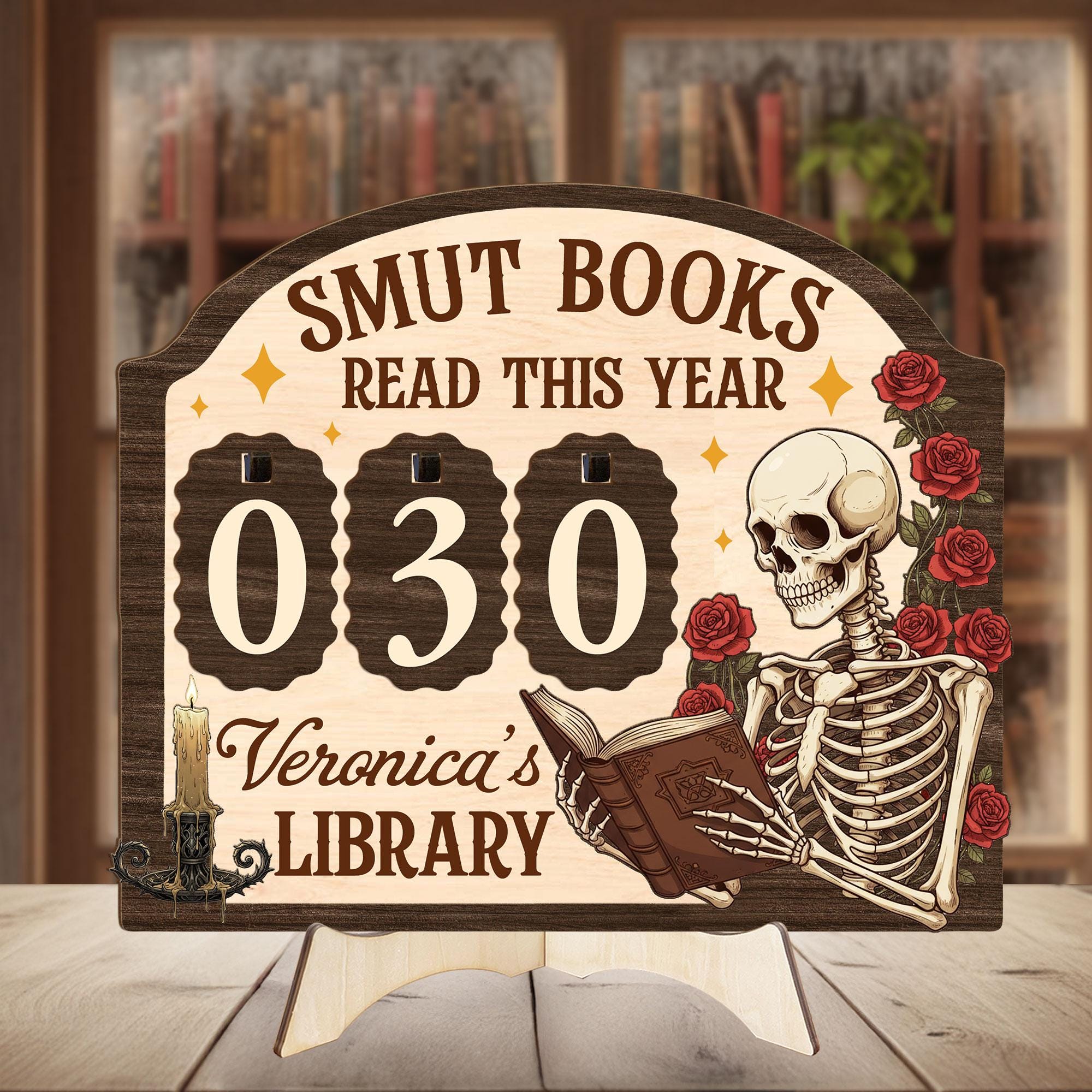 Funny Custom Smut Book Tracker Sign: Reading Tracker Wall Decor image 3