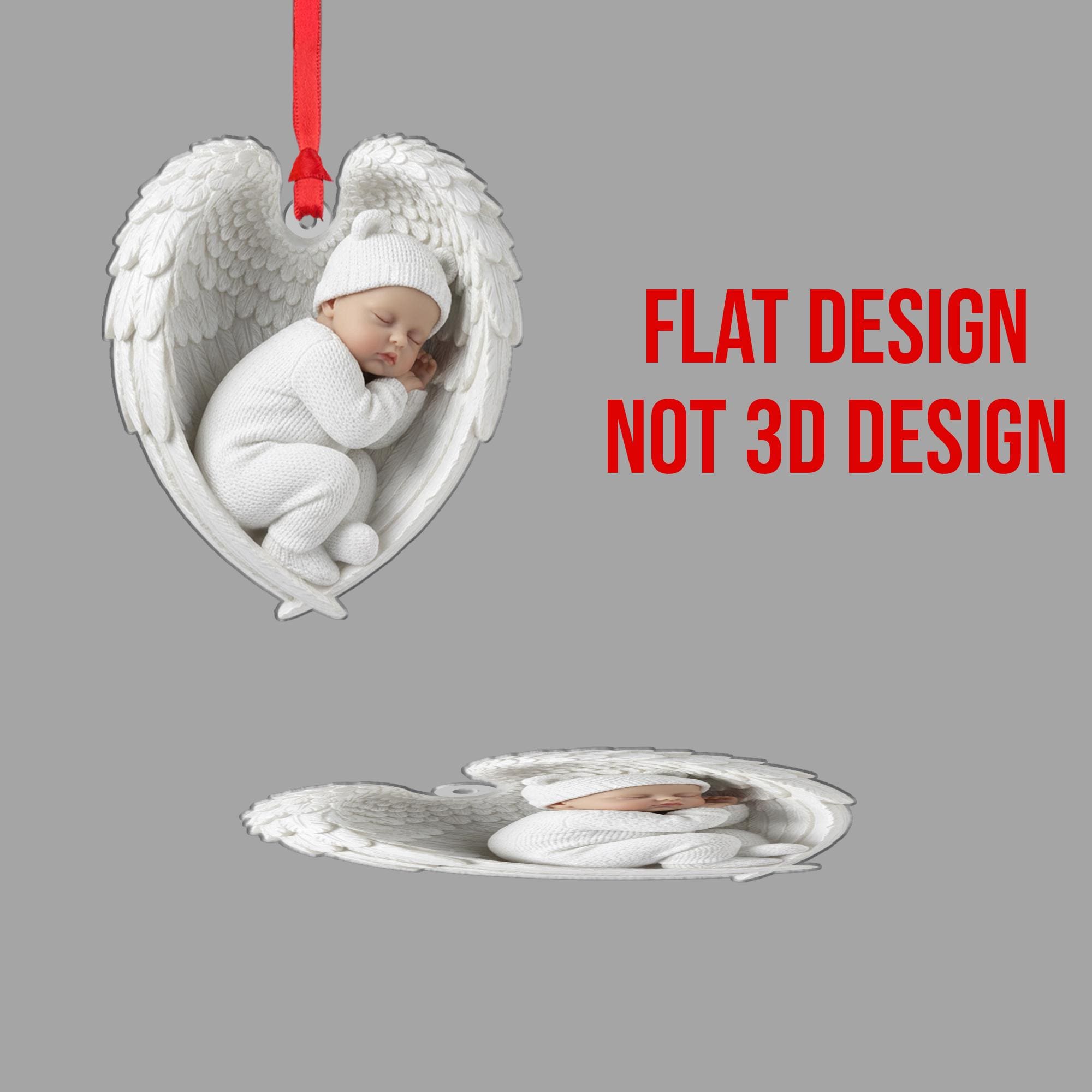 Personalised Baby Angel Wing Ornament: Custom First Christmas Keepsake Hanging Decoration image 4
