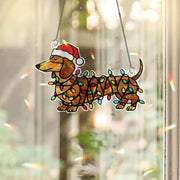 Hologram Dachshund Window Hanging — Acrylic Dog Suncatcher Decor
