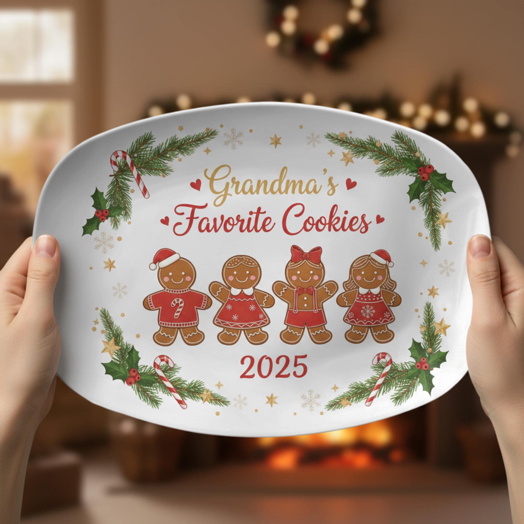 Grandma’s Favorite Cookies Platter — Christmas Cookie Serving Tray