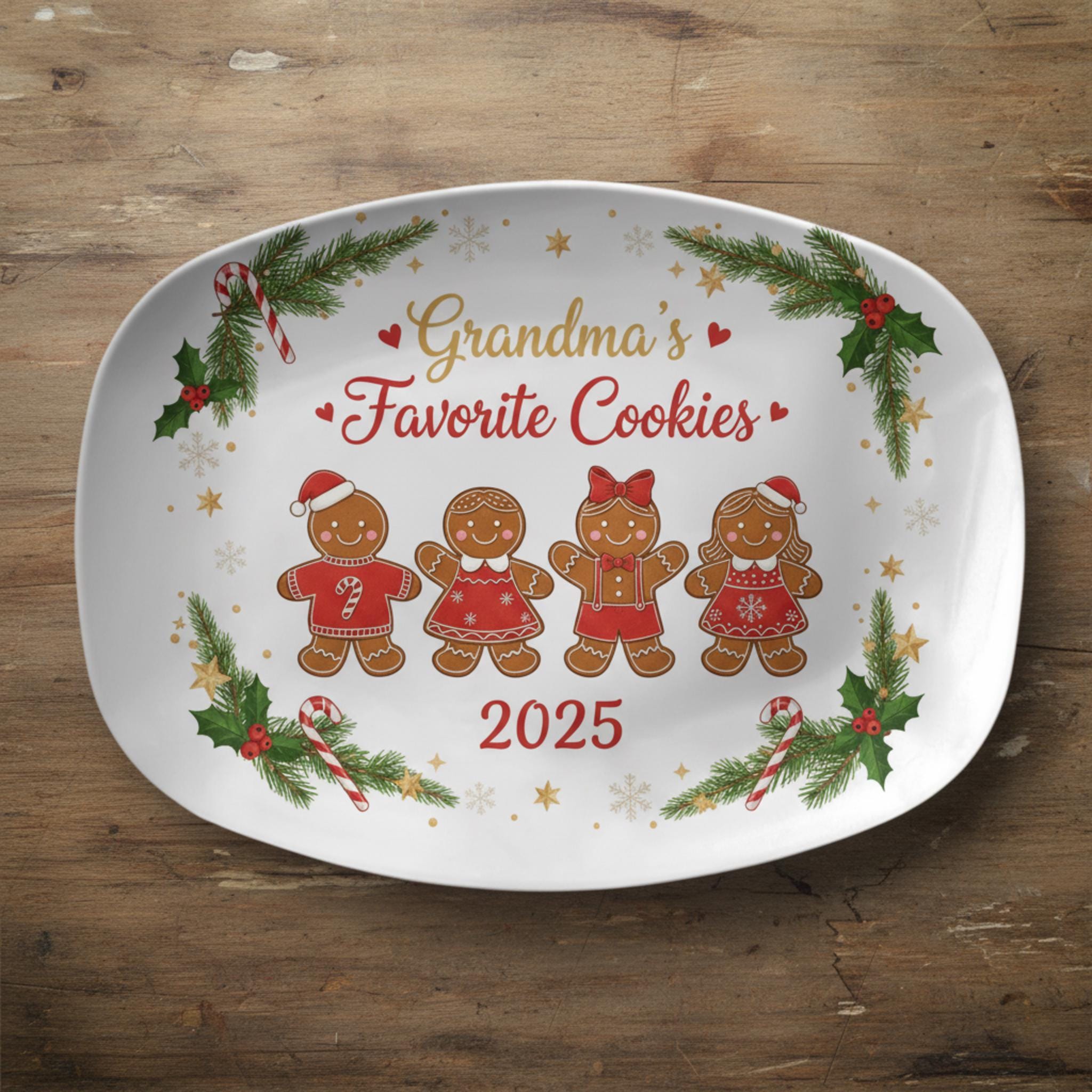 Grandma’s Favorite Cookies Platter — Christmas Cookie Serving Tray